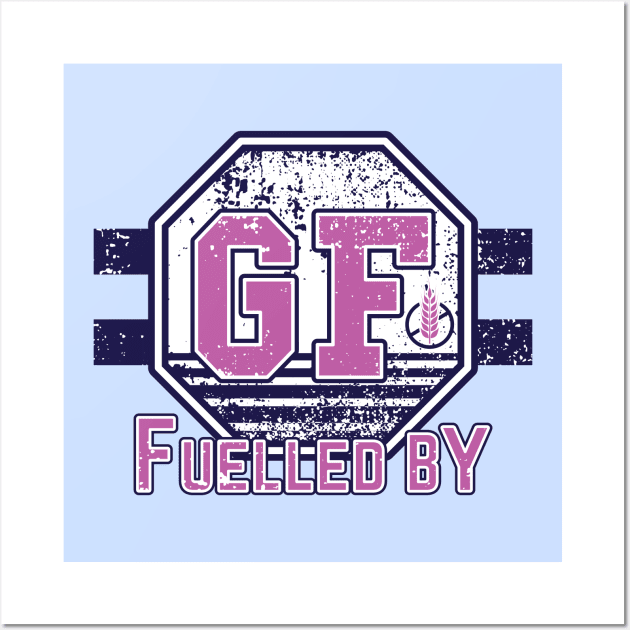 Fuelled by Gluten Free (blue and purple) Wall Art by dkdesigns27